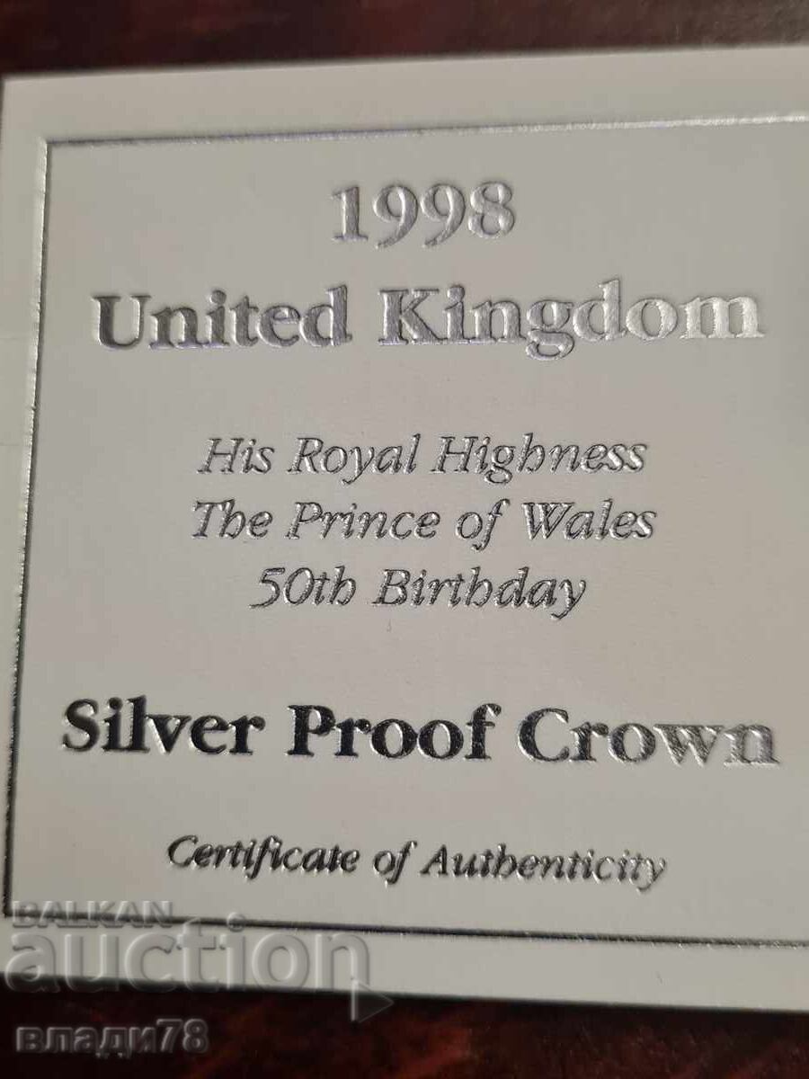 Ασημένιο νόμισμα 5 λιρών 1998 - 6 Ασημένιο νόμισμα 5 λιρών 1998 - 6