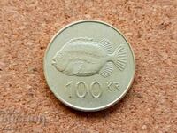 Исландия 100 крони, 1995 г.
