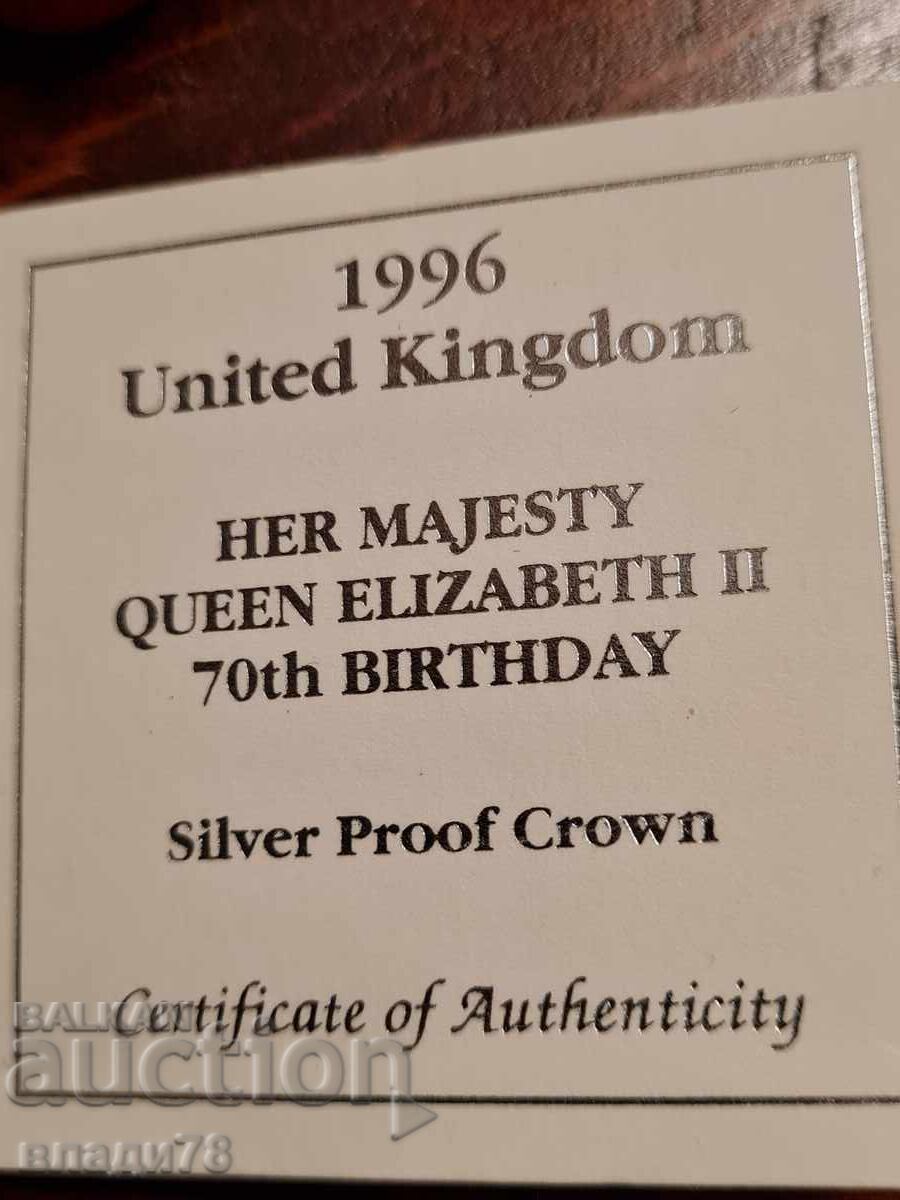 Monedă de argint 5 lire sterline 1996 - 6 Monedă de argint 5 lire sterline 1996 - 6