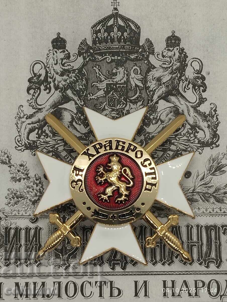 ZVEZDA I GRADUL ORDENULUI PENTRU CURAJ - REPLICĂ REPRODUCERE ZVEZDA I GRADUL ORDENULUI PENTRU CURAJ - REPLICĂ REPRODUCERE