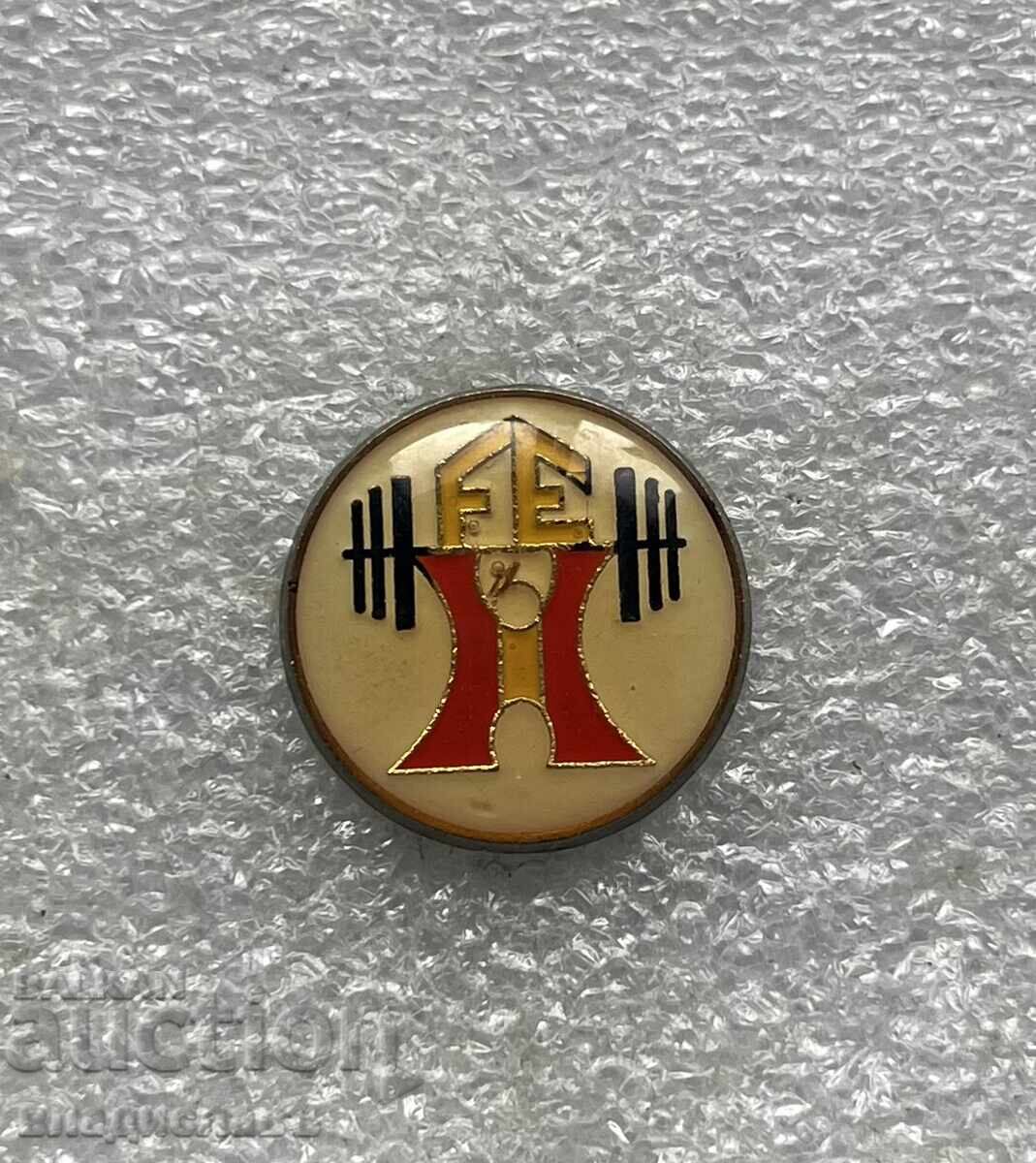 Znachka Ισπανικής Ομοσπονδίας Άρσης Βαρών Znachka Ισπανικής Ομοσπονδίας Άρσης Βαρών