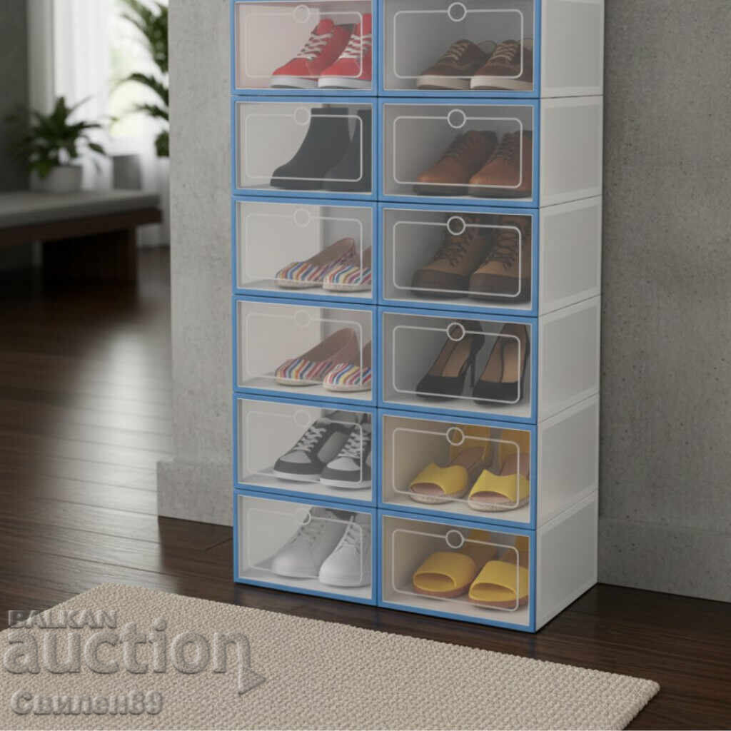 12 x cutii de depozitare SHOEZY – mai multă ordine, mai mult spațiu, cu preț 34.00 BGN | € 17.38 12 x cutii de depozitare SHOEZY – mai multă ordine, mai mult spațiu, cu preț 34.00 BGN | € 17.38