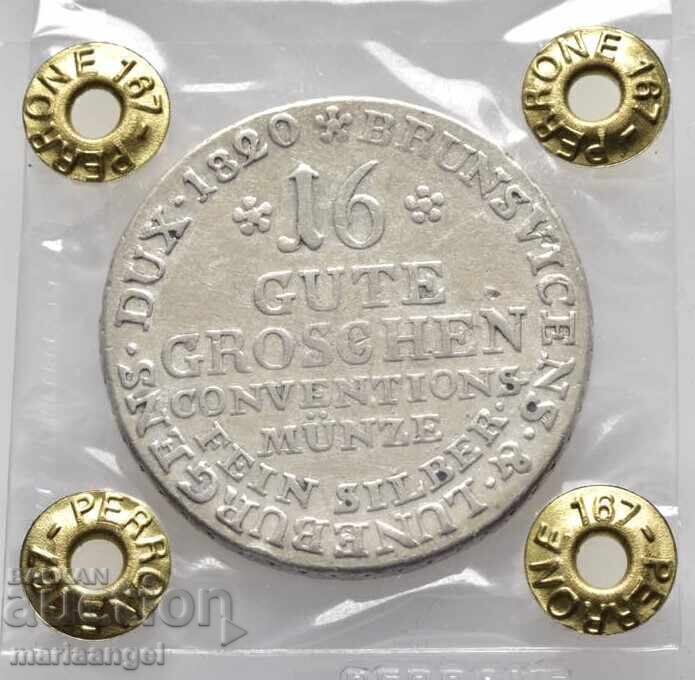 Livrarea 1/3 Taler 1820 Braunschweig-Lüneburg 16 groși buni Germania