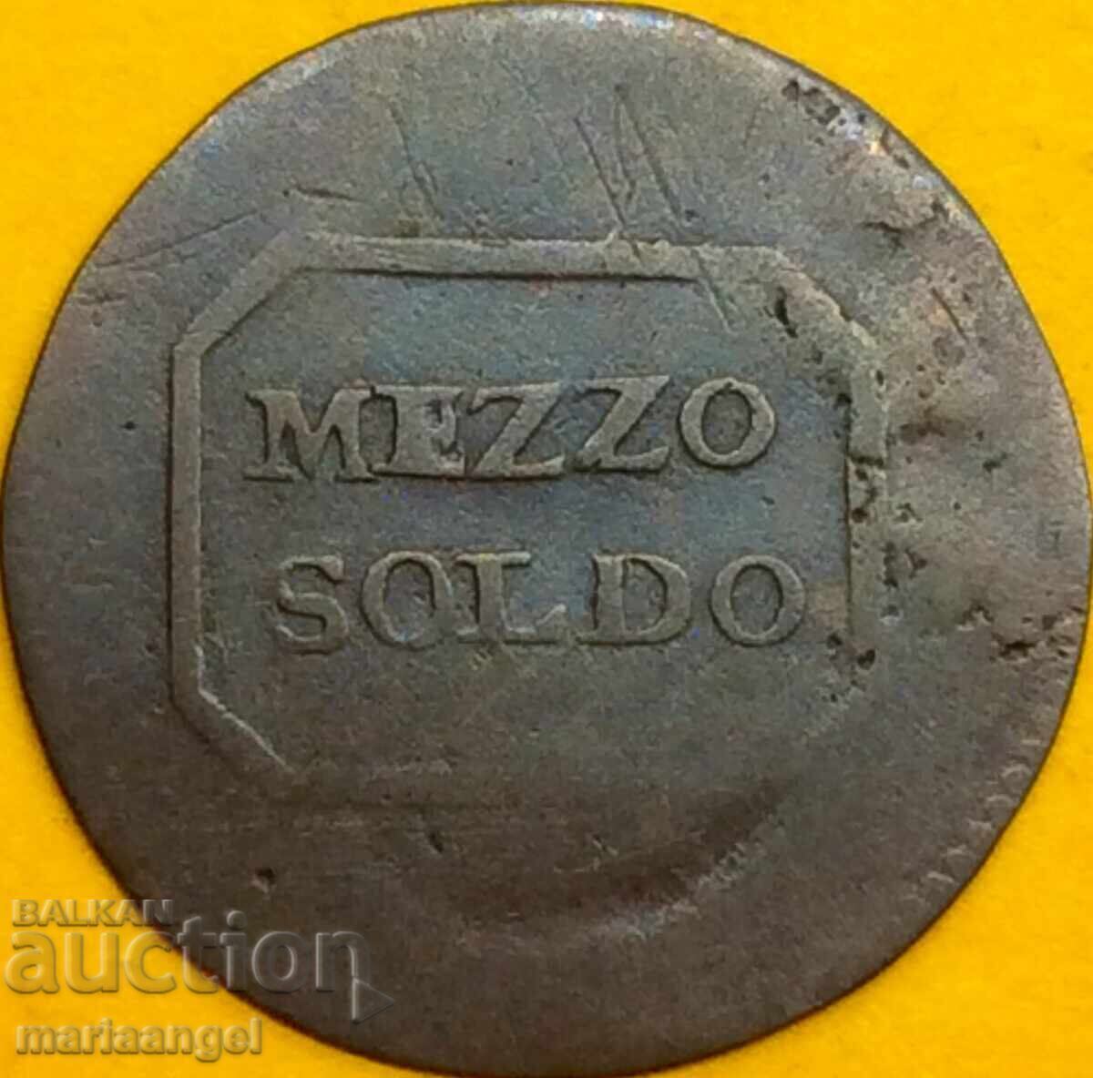 Florence mezzo soldo 1805 Italy under France - exc rare - 6