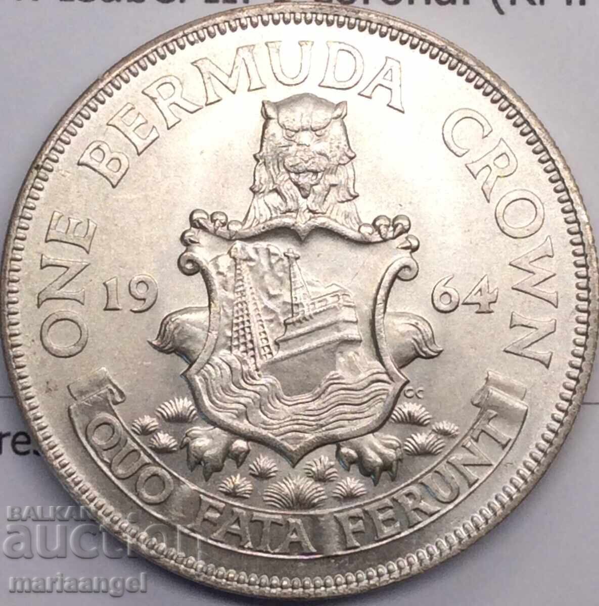 1 crown 1964 Bermuda Elizabeth II UNC 22.53g silver 1 crown 1964 Bermuda Elizabeth II UNC 22.53g silver