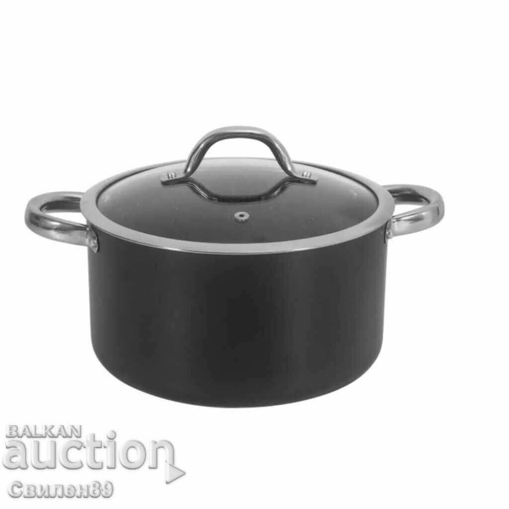 Доставка на Алуминиева тенджера с мраморно покритие и капак – здравослов Доставка на Алуминиева тенджера с мраморно покритие и капак – здравослов