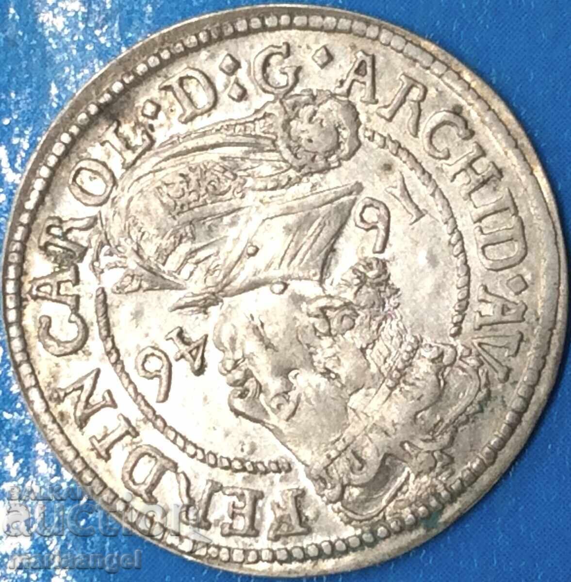 Αυστρία 3 Κρόιτσερ 1646 Φερδινάνδος Κάρολος Τιρόλο ασήμι - 5