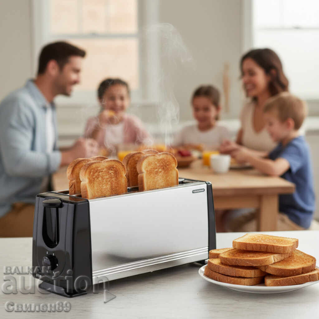 Аукцион Тостер за 4 филии Termomax TX401S, 1200W, метален Аукцион Тостер за 4 филии Termomax TX401S, 1200W, метален