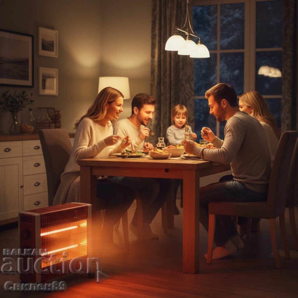 Auction Quartz heater 1500W with 2 settings and mobile wheels - fast Auction Quartz heater 1500W with 2 settings and mobile wheels - fast