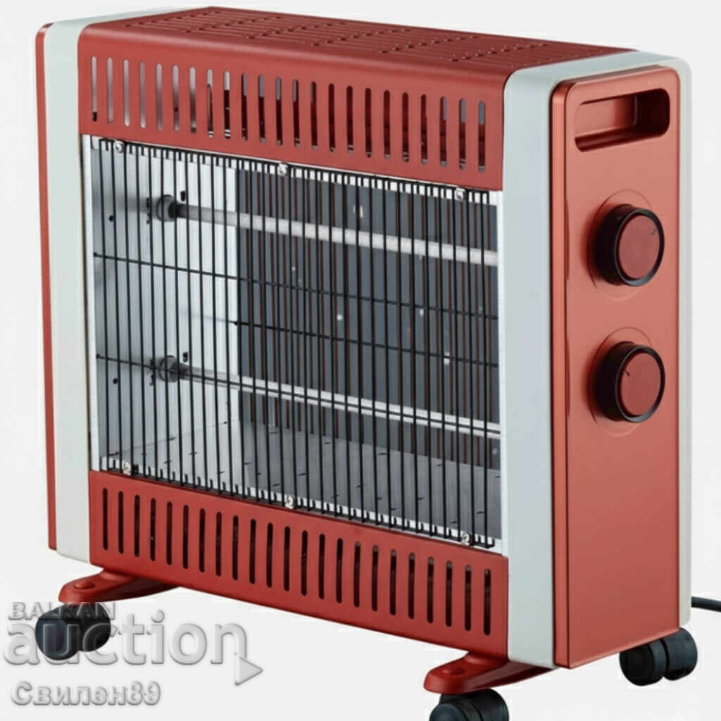 Delivery of Quartz heater 1500W with 2 settings and mobile wheels - fast Delivery of Quartz heater 1500W with 2 settings and mobile wheels - fast