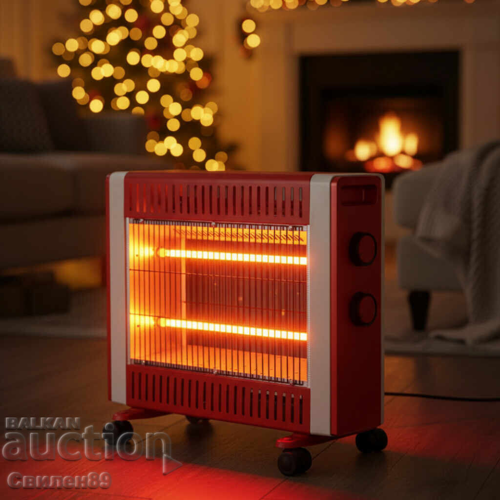 Quartz heater 1500W with 2 settings and mobile wheels - fast - 5 Quartz heater 1500W with 2 settings and mobile wheels - fast - 5
