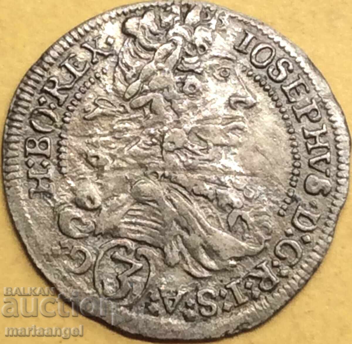 Аукцион 3 кройцера 1711 Австрия Йозеф I 1705-1711 Св. Вайт - минт Ag Аукцион 3 кройцера 1711 Австрия Йозеф I 1705-1711 Св. Вайт - минт Ag