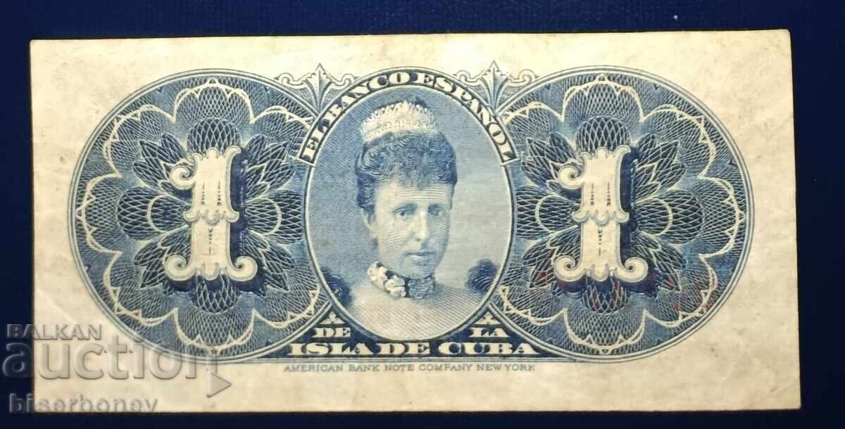 Cuba, Cuba, Spanish possession, 1 peso 1896, VF+ with price 22.00 BGN | € 11.25 Cuba, Cuba, Spanish possession, 1 peso 1896, VF+ with price 22.00 BGN | € 11.25