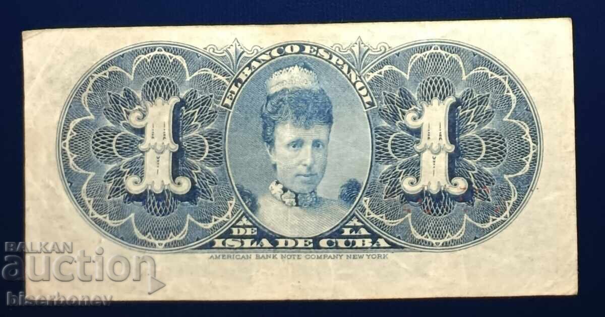 Cuba, Cuba, Spanish possession, 1 peso 1896, VF+ with price 22.00 BGN | € 11.25 Cuba, Cuba, Spanish possession, 1 peso 1896, VF+ with price 22.00 BGN | € 11.25