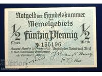 Μέμελ, Μεμέλ/Κλάιπεντα/ Λιθουανία, 1/2 μάρκο, 1922, UNC