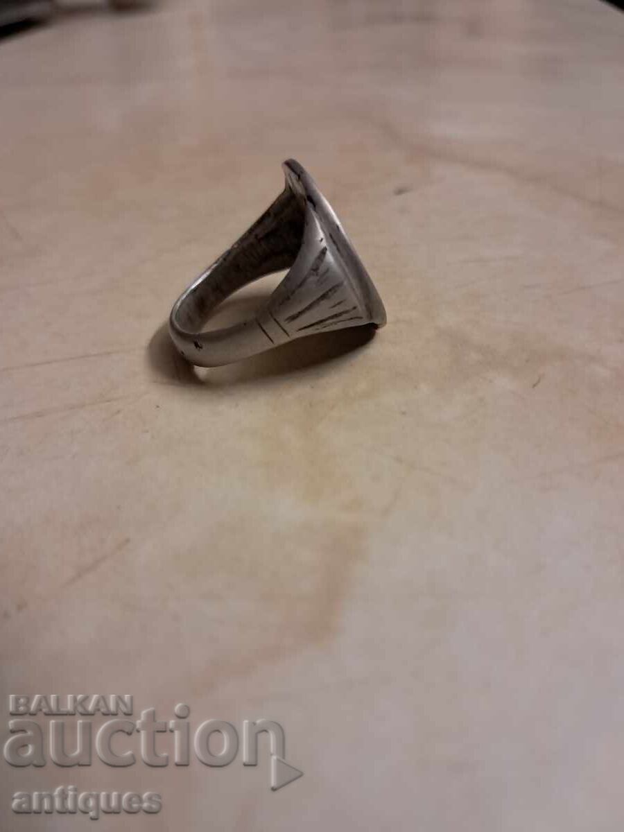 Δημοπρασία Ασημένιο τουρκικό δαχτυλίδι-σφραγίδα παλαιού τύπου