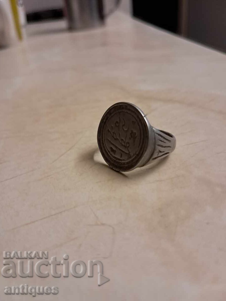 Стар сребърен турски пръстен-печат - 5 Стар сребърен турски пръстен-печат - 5
