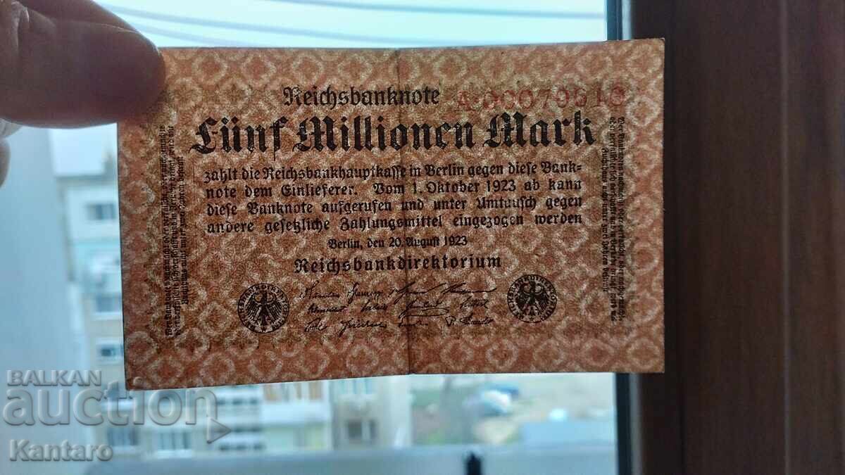Banknote - GERMANY - 5,000,000 marks - 1923 - 7 Banknote - GERMANY - 5,000,000 marks - 1923 - 7