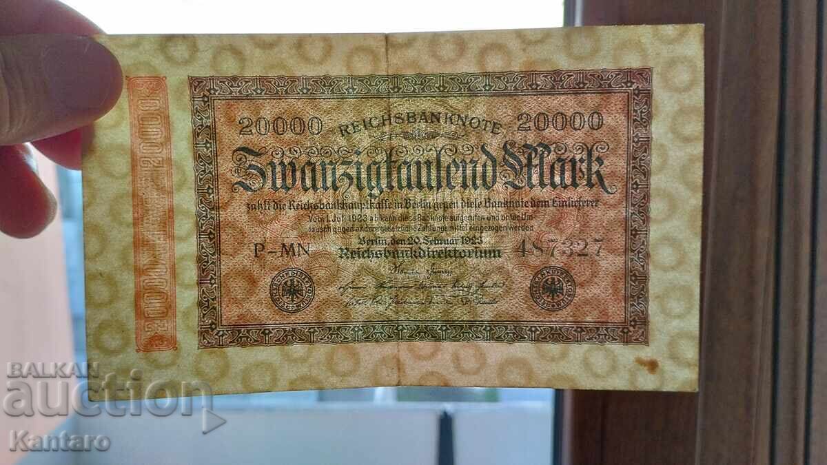 Τραπεζογραμμάτιο - ΓΕΡΜΑΝΙΑ - 20.000 μάρκα - 1923 - 7 Τραπεζογραμμάτιο - ΓΕΡΜΑΝΙΑ - 20.000 μάρκα - 1923 - 7