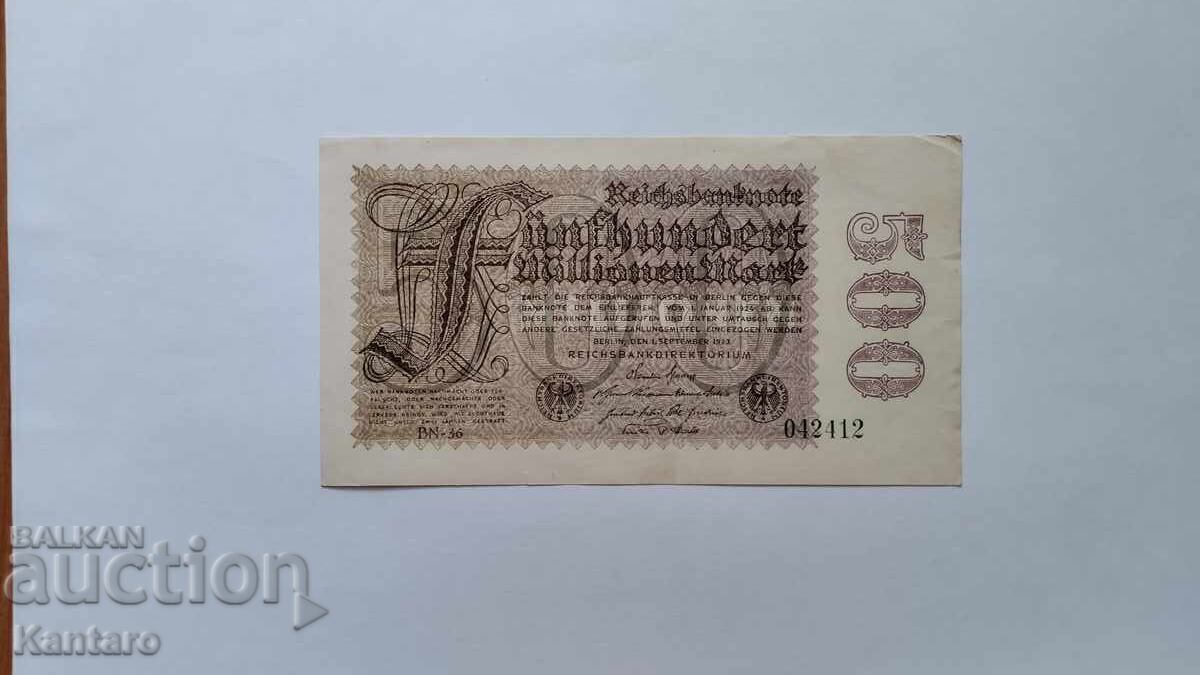 Banknote - GERMANY - 500,000,000 marks - 1923 Banknote - GERMANY - 500,000,000 marks - 1923