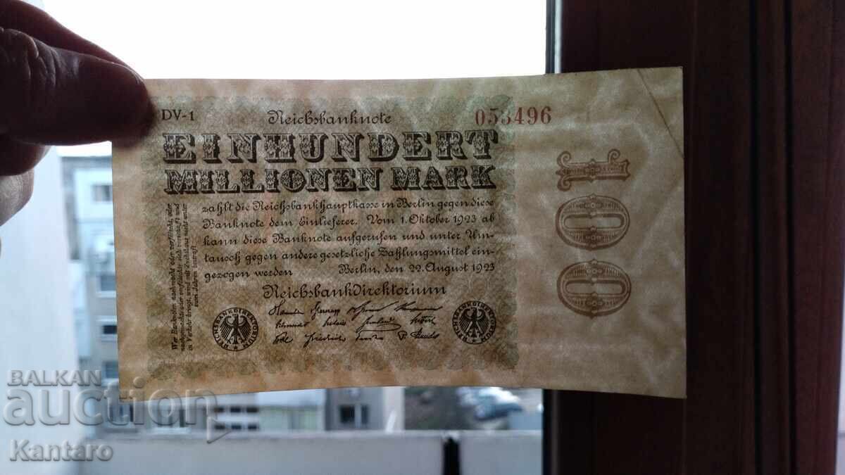 Banknote - GERMANY - 100,000,000 marks - 1923 - 6 Banknote - GERMANY - 100,000,000 marks - 1923 - 6