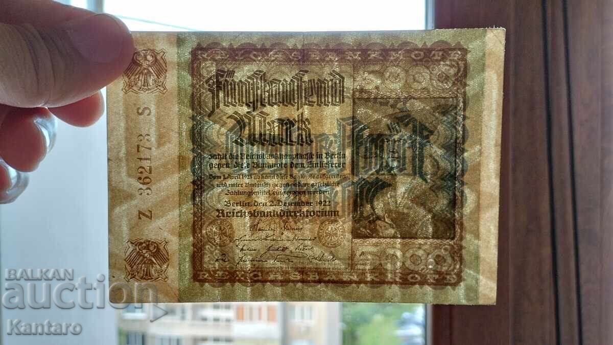 Τραπεζογραμμάτιο - ΓΕΡΜΑΝΙΑ - 5000 Μάρκα - 1922 - 7 Τραπεζογραμμάτιο - ΓΕΡΜΑΝΙΑ - 5000 Μάρκα - 1922 - 7