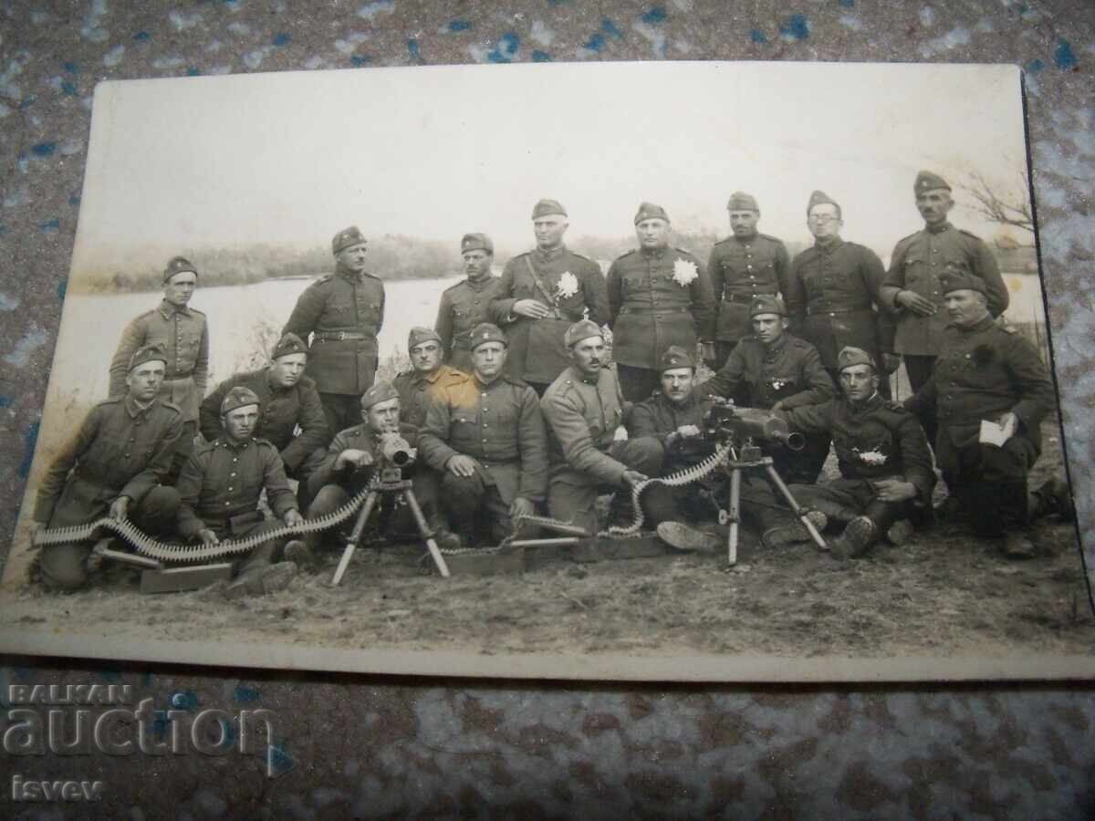 Παράδοση Παλιά στρατιωτική φωτογραφία-κάρτα του 1941, πολυβόλα