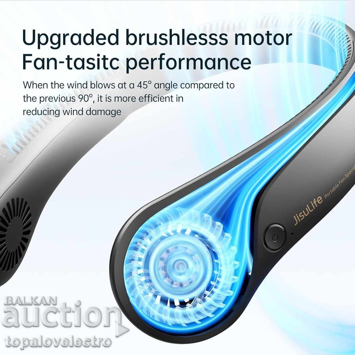 Доставка на НОВ! USB вентилатор за врат 5 скорости, 4000 mAh, безопасен, Доставка на НОВ! USB вентилатор за врат 5 скорости, 4000 mAh, безопасен,