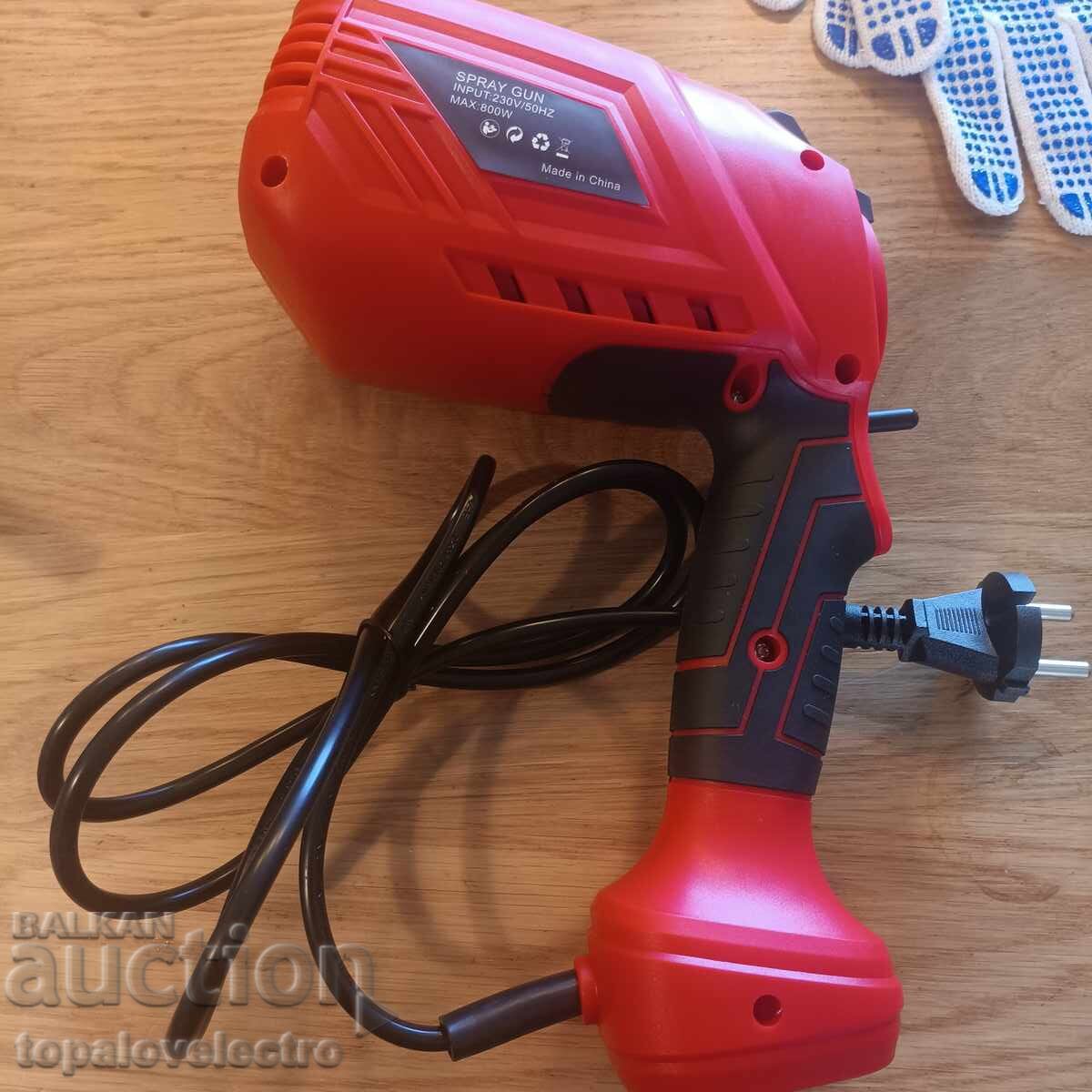 НОВ! Електрически пистолет за боядисване 700W, 1200 мл, 4 ме - 5 НОВ! Електрически пистолет за боядисване 700W, 1200 мл, 4 ме - 5