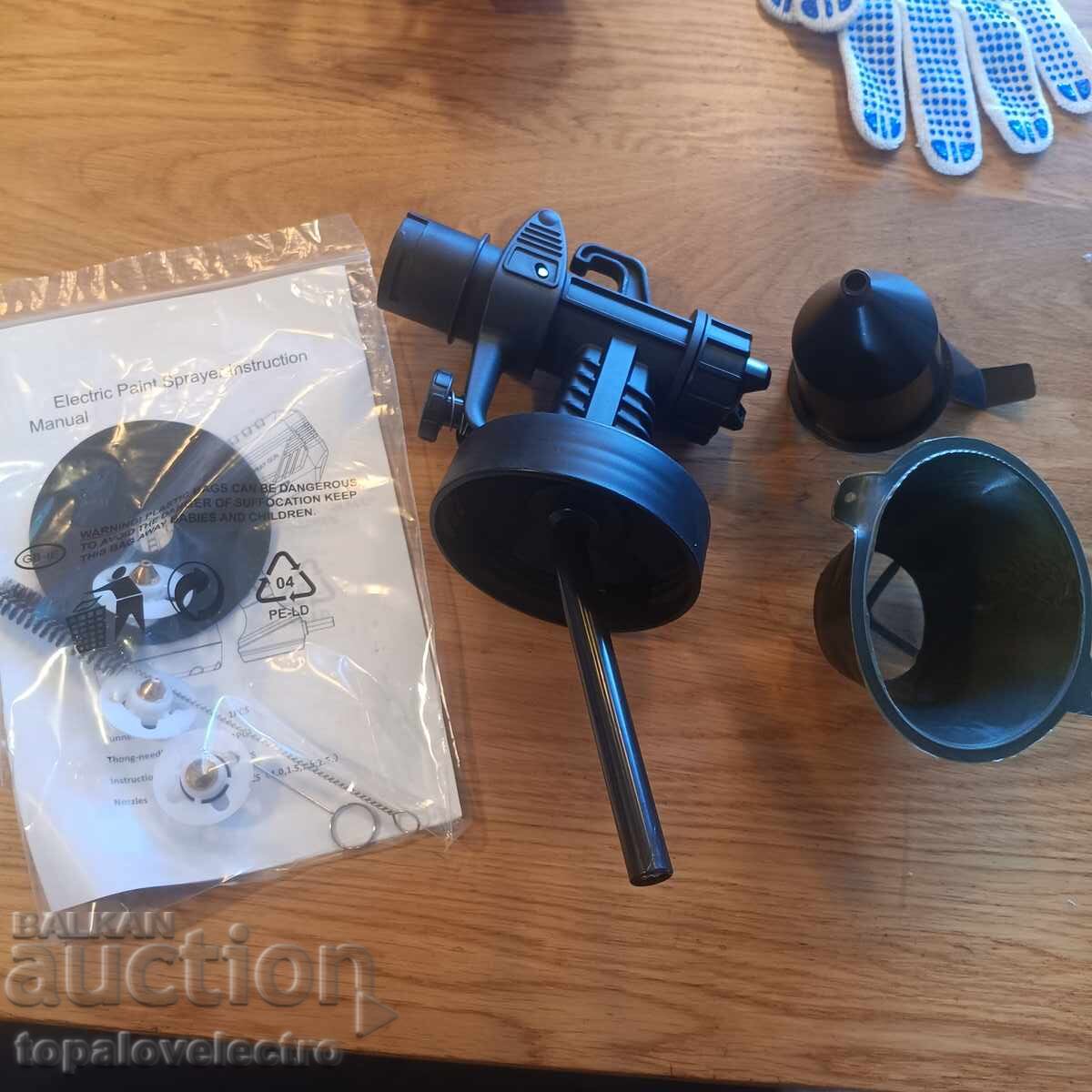 НОВ! Електрически пистолет за боядисване 700W, 1200 мл, 4 ме - 6 НОВ! Електрически пистолет за боядисване 700W, 1200 мл, 4 ме - 6