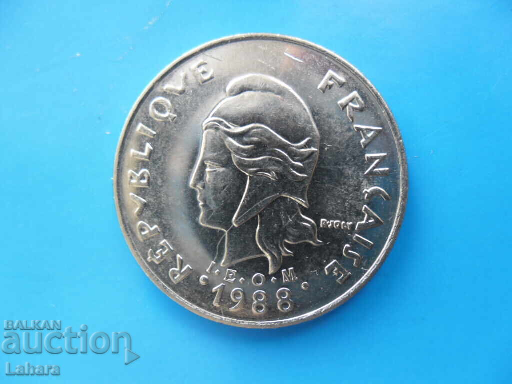 20 Francs 1988 French Polynesia with price 4.00 BGN | € 2.05 20 Francs 1988 French Polynesia with price 4.00 BGN | € 2.05