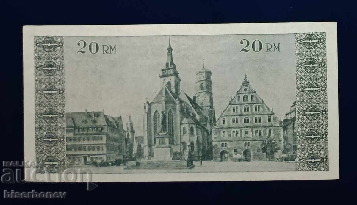 Γερμανία, παρτίδα από 1, 2, 5, 10 και 20 ράιχσμαρκ (Στουτγκάρδη), UNC - 7