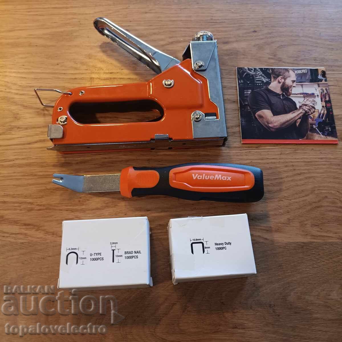 Доставка на НОВ! Телбод, такер 3-в-1 – за тапицерия, декорации и дърво, Доставка на НОВ! Телбод, такер 3-в-1 – за тапицерия, декорации и дърво,