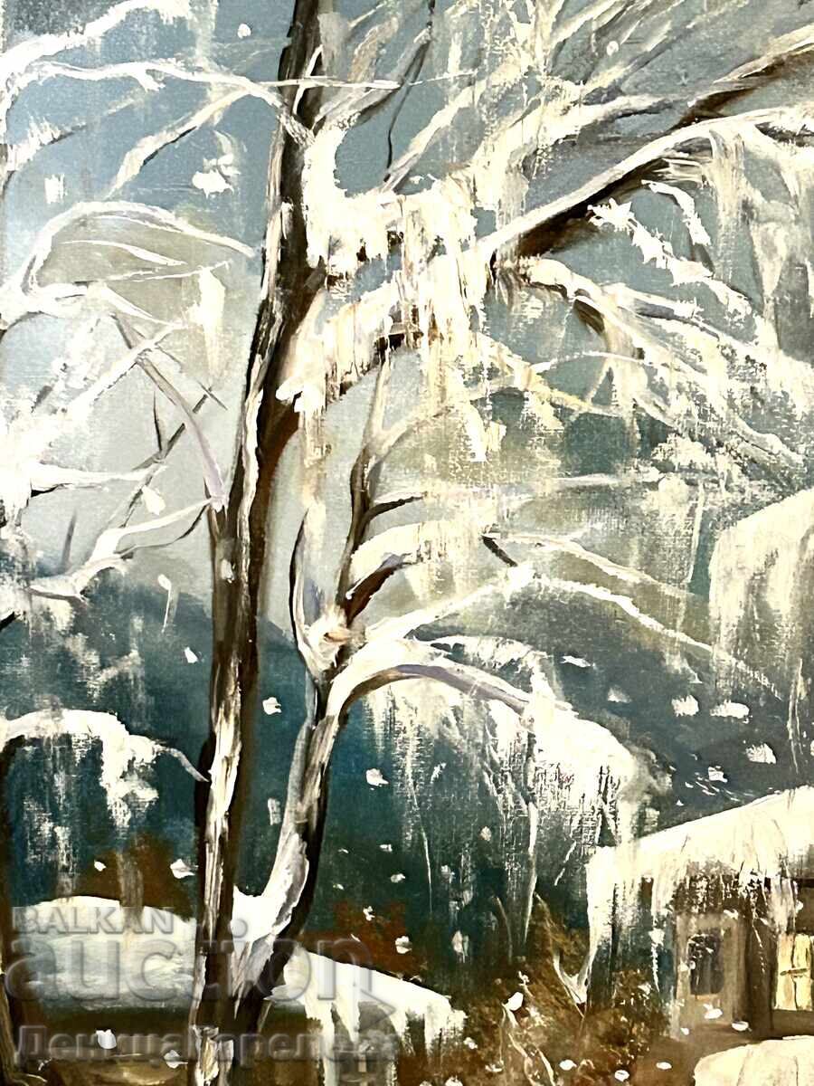 Деница Гарелова картина 50/40 ”Зимно време” с цена 170.00 лв. | € 86.92 Деница Гарелова картина 50/40 ”Зимно време” с цена 170.00 лв. | € 86.92