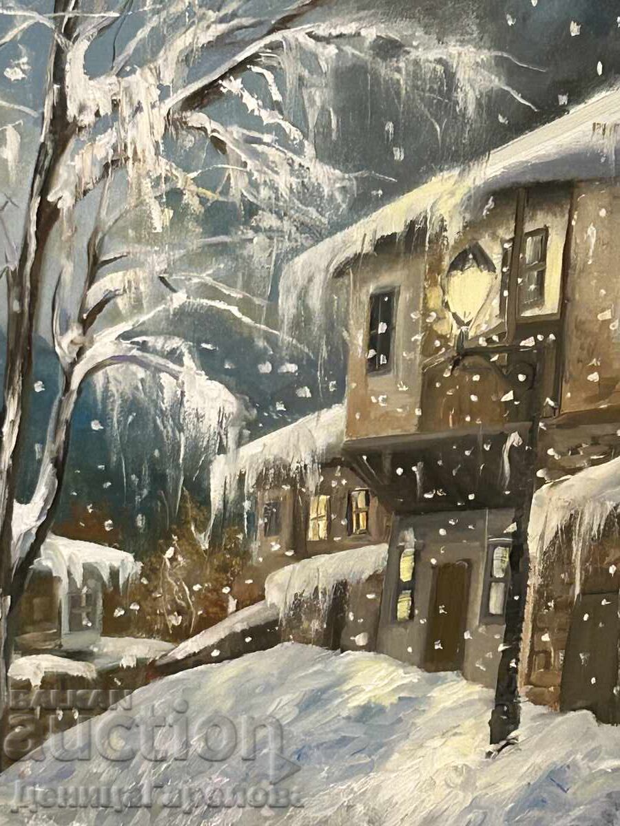 Деница Гарелова картина 50/40 ”Зимно време” - 5 Деница Гарелова картина 50/40 ”Зимно време” - 5