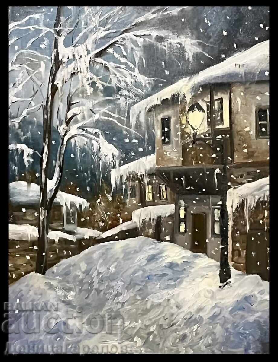 Деница Гарелова картина 50/40 ”Зимно време” Деница Гарелова картина 50/40 ”Зимно време”