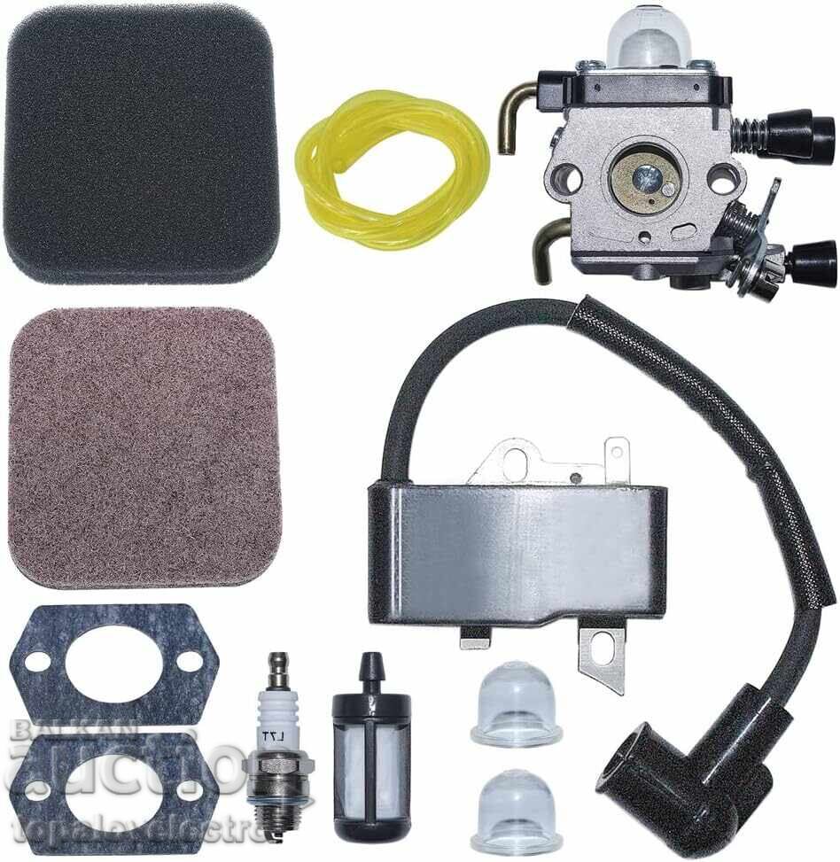 ΚΑΙΝΟΥΡΓΙΟ! Καρμπυρατέρ + Πηνίο ανάφλεξης σετ για Stihl FS75 / FS80 / FS8 ΚΑΙΝΟΥΡΓΙΟ! Καρμπυρατέρ + Πηνίο ανάφλεξης σετ για Stihl FS75 / FS80 / FS8