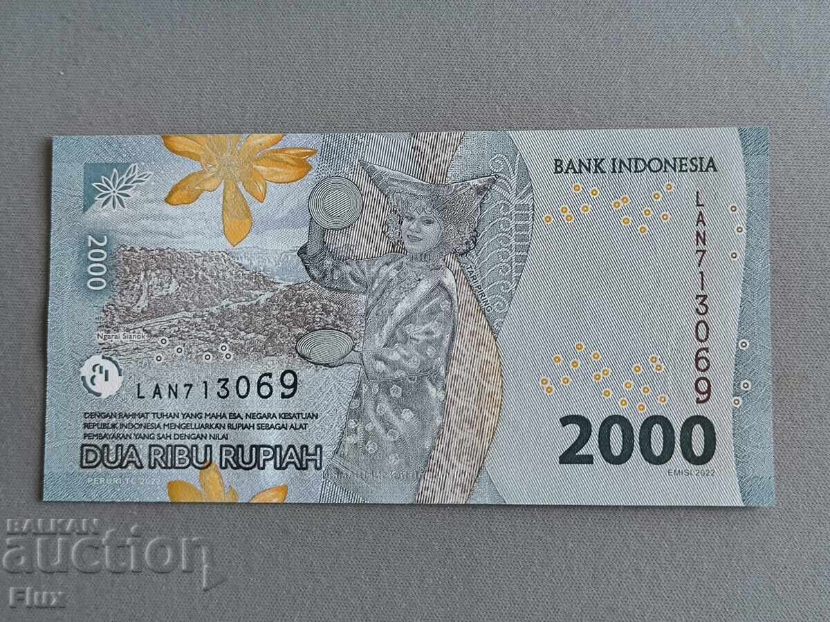 Bancnota - Indonezia - 2000 Rupiah UNC | 2022 cu preț 4.00 BGN | € 2.05 Bancnota - Indonezia - 2000 Rupiah UNC | 2022 cu preț 4.00 BGN | € 2.05