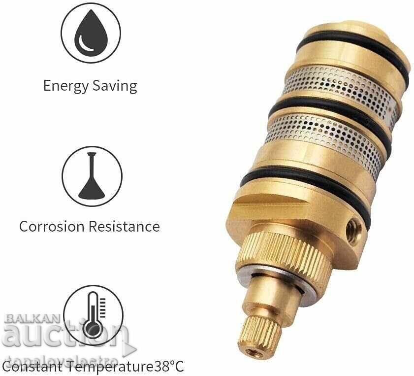 Licitație Robinet termostatic de duș, cu observație, 3-căi, alamă Licitație Robinet termostatic de duș, cu observație, 3-căi, alamă