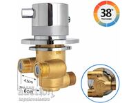 Robinet termostatic de duș, cu observație, 3-căi, alamă