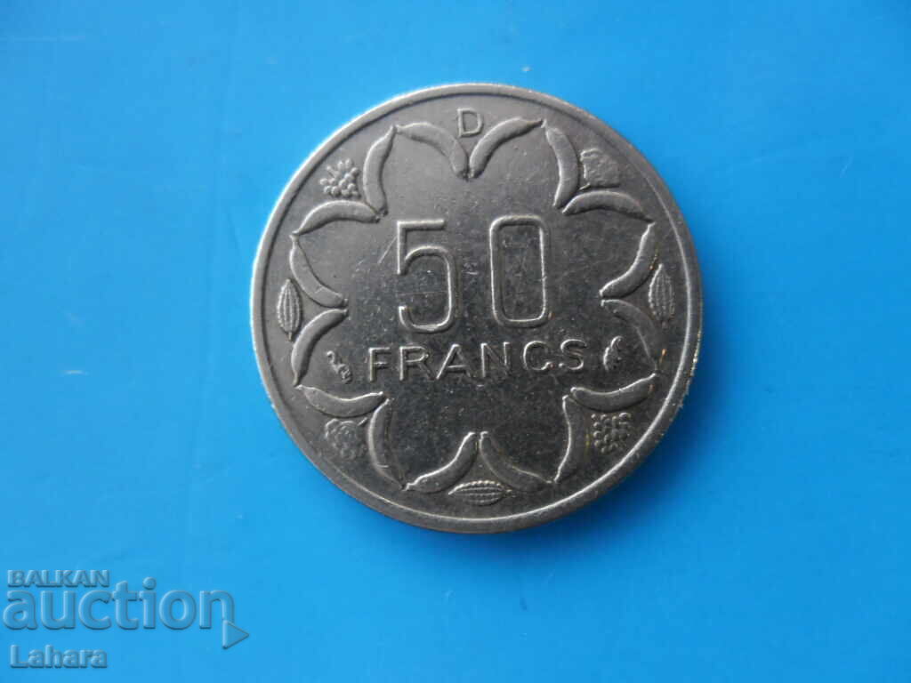 50 franci 1976 a. Africa Centrală 50 franci 1976 a. Africa Centrală