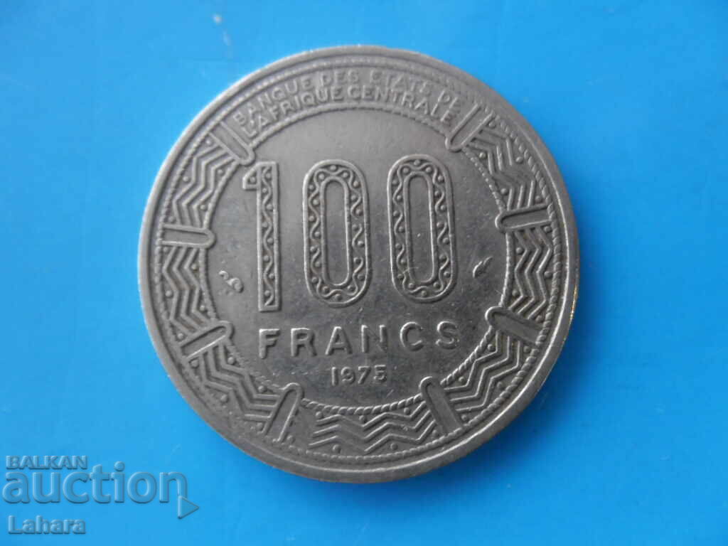100 franci 1975 d. Central Africană 100 franci 1975 d. Central Africană