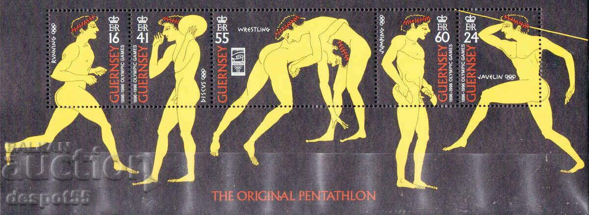 1996 Guernsey. 100 de ani de la Jocurile Olimpice - Atlanta. bloc 1996 Guernsey. 100 de ani de la Jocurile Olimpice - Atlanta. bloc