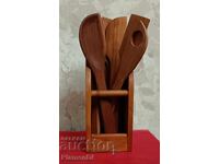 Ξύλινη βάση, κουτί με 6 αναδευτήρες