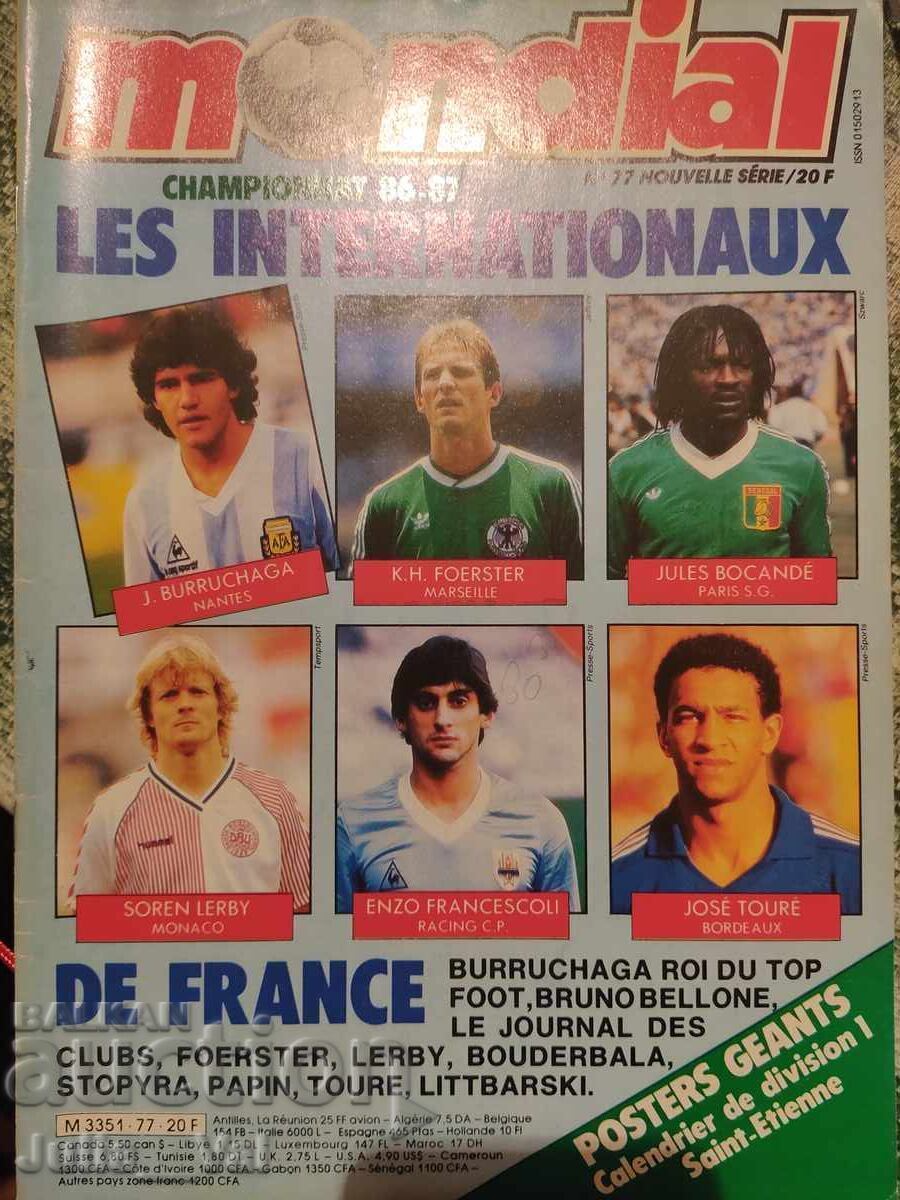 Περιοδικό Μοντιάλ - Mondial - 86/87 + αυτόγραφο Πλατινί