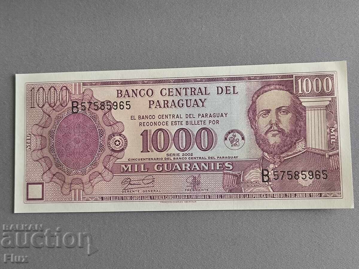 Bancnotă - Paraguay - 1000 guaraní (jubiliară) UNC | 2002