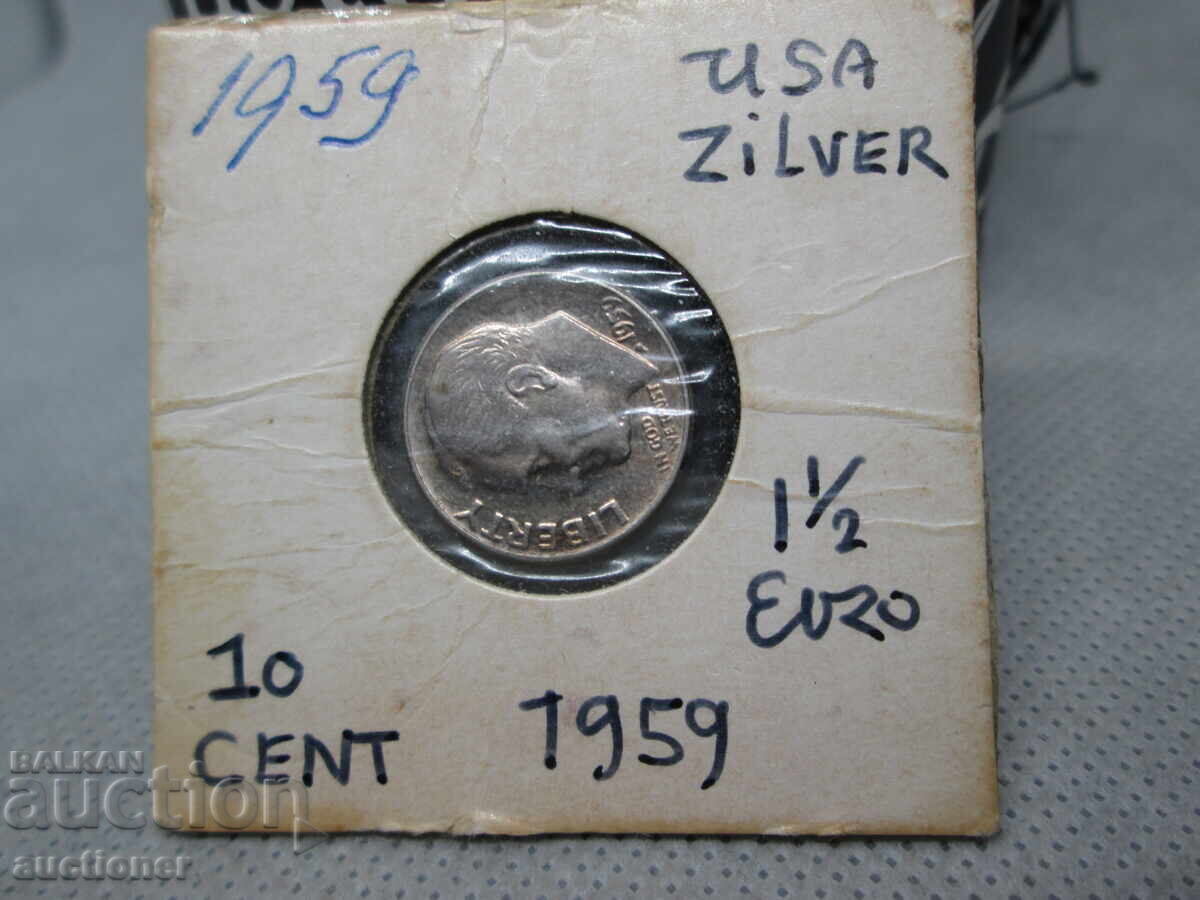 1 MONEDĂ DE 1959 - SUA ARGINT - 0,900 1 MONEDĂ DE 1959 - SUA ARGINT - 0,900