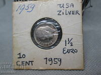 1 ΔΑΪΜ 1959 - ΗΠΑ ΑΣΗΜΙ-0,900