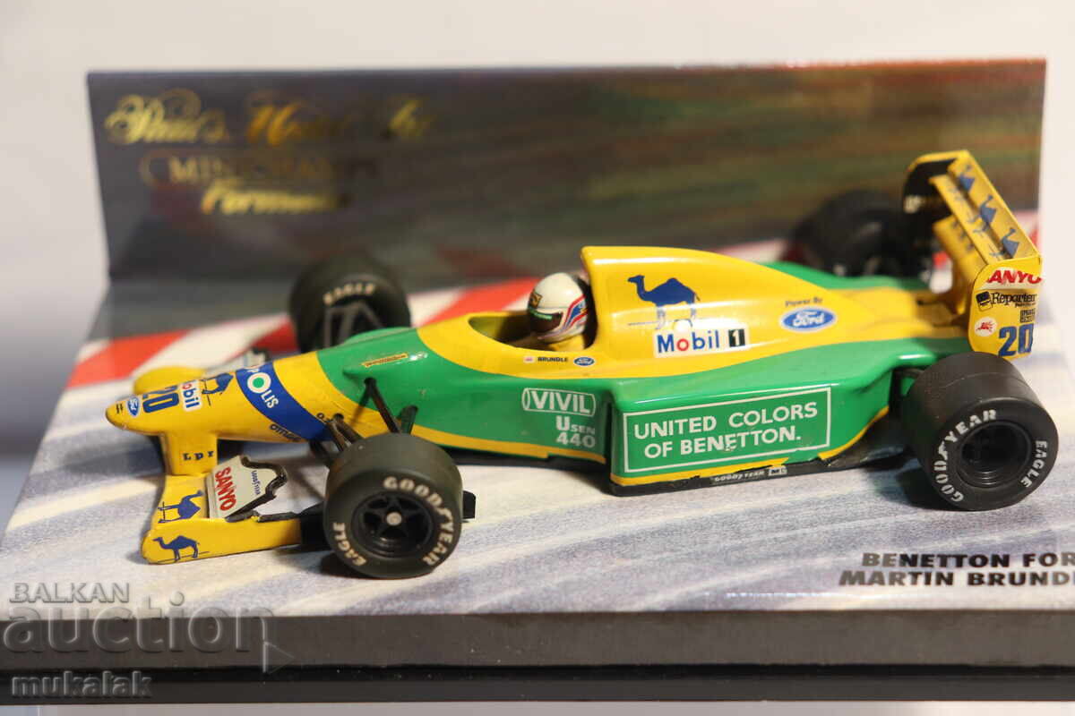 Аукцион 1:43  MINICHAMPS  BENETTON FORD    F1  БОЛИД ФОРМУЛА