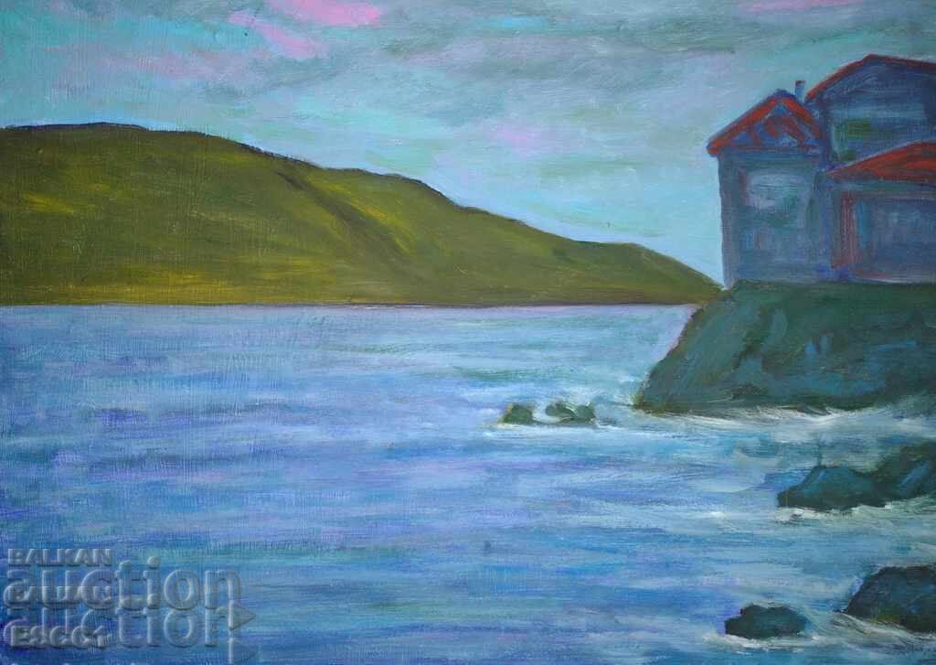 Картина Пайзаж Море масло върху фазер